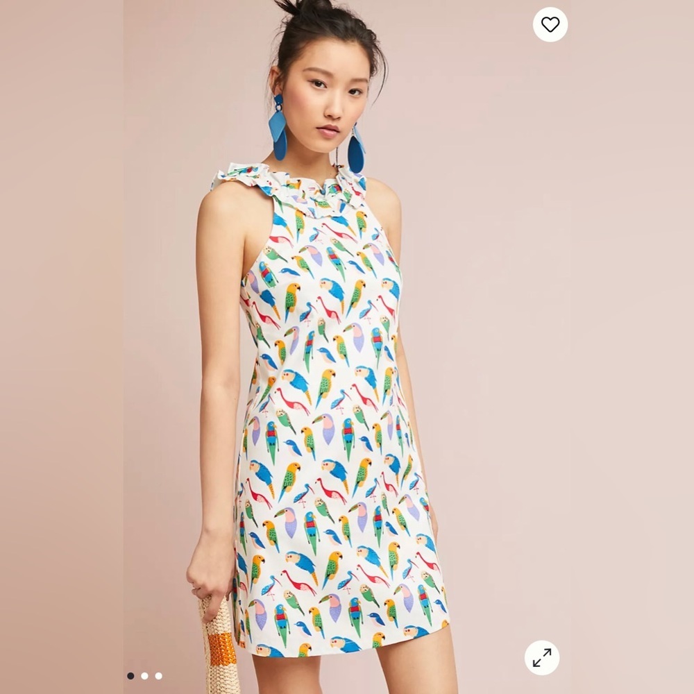 Nwt Anthropologie Larke Parrot Shift Dress